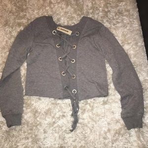 Garage Sweater Crop Top